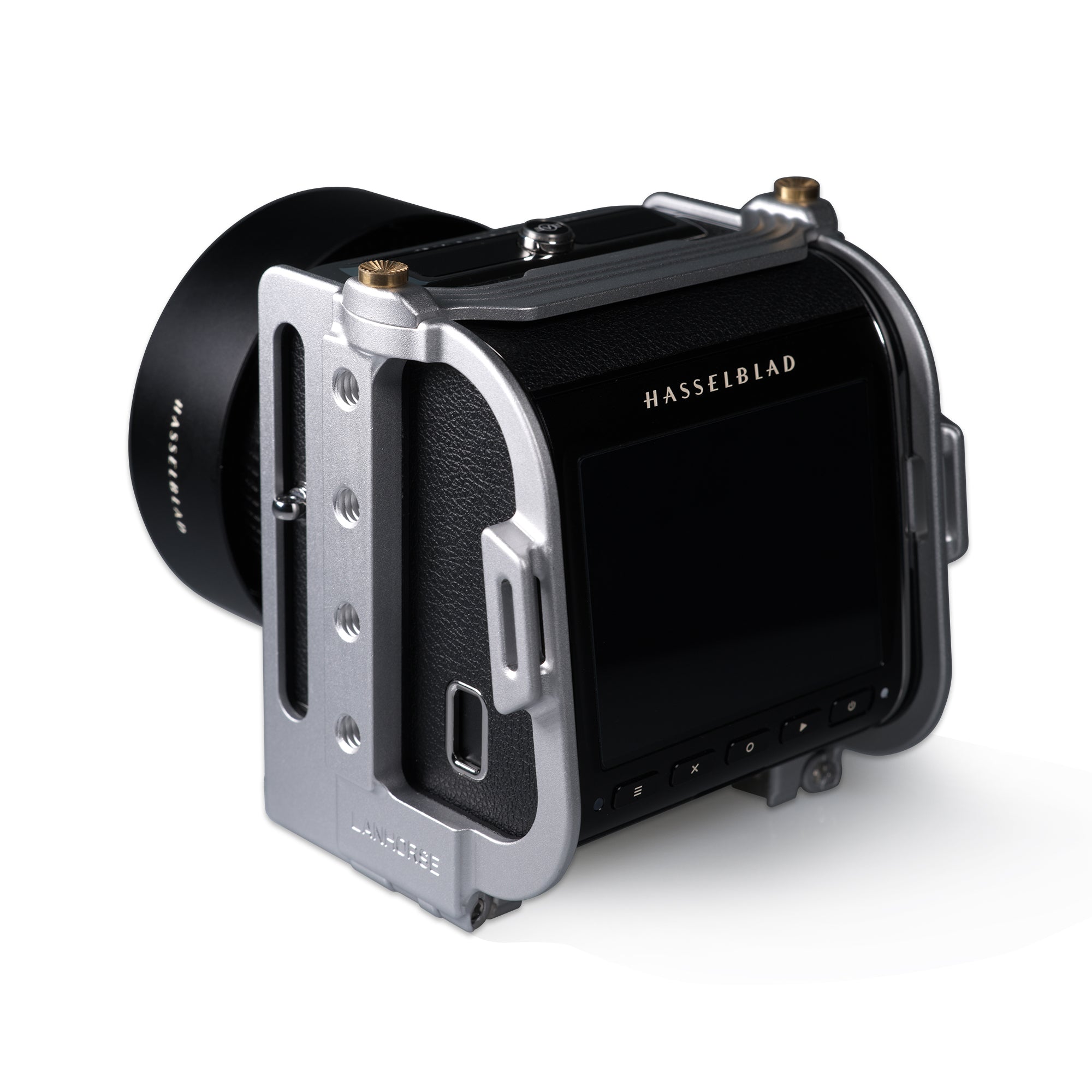 Lanhorse Camera Cage for Hasselblad 907x and Control Grip, Quick-Release CFV Digital Back, Optional Lens Protection Frame.