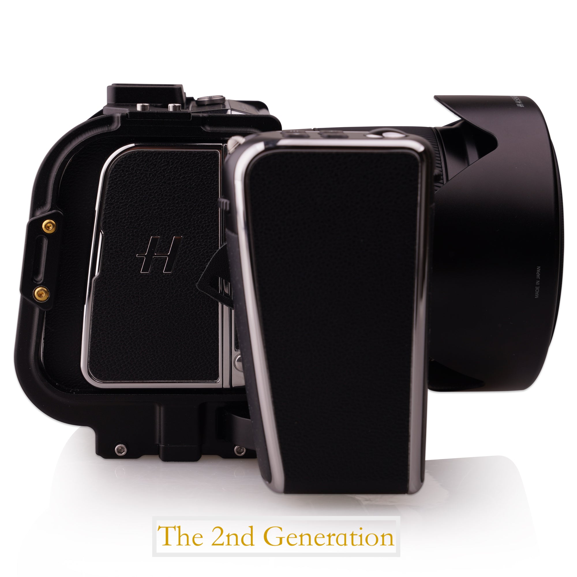 Lanhorse Camera Cage for Hasselblad 907x and Control Grip, Build-in Rosewood Hand Grip. 2nd Generation.