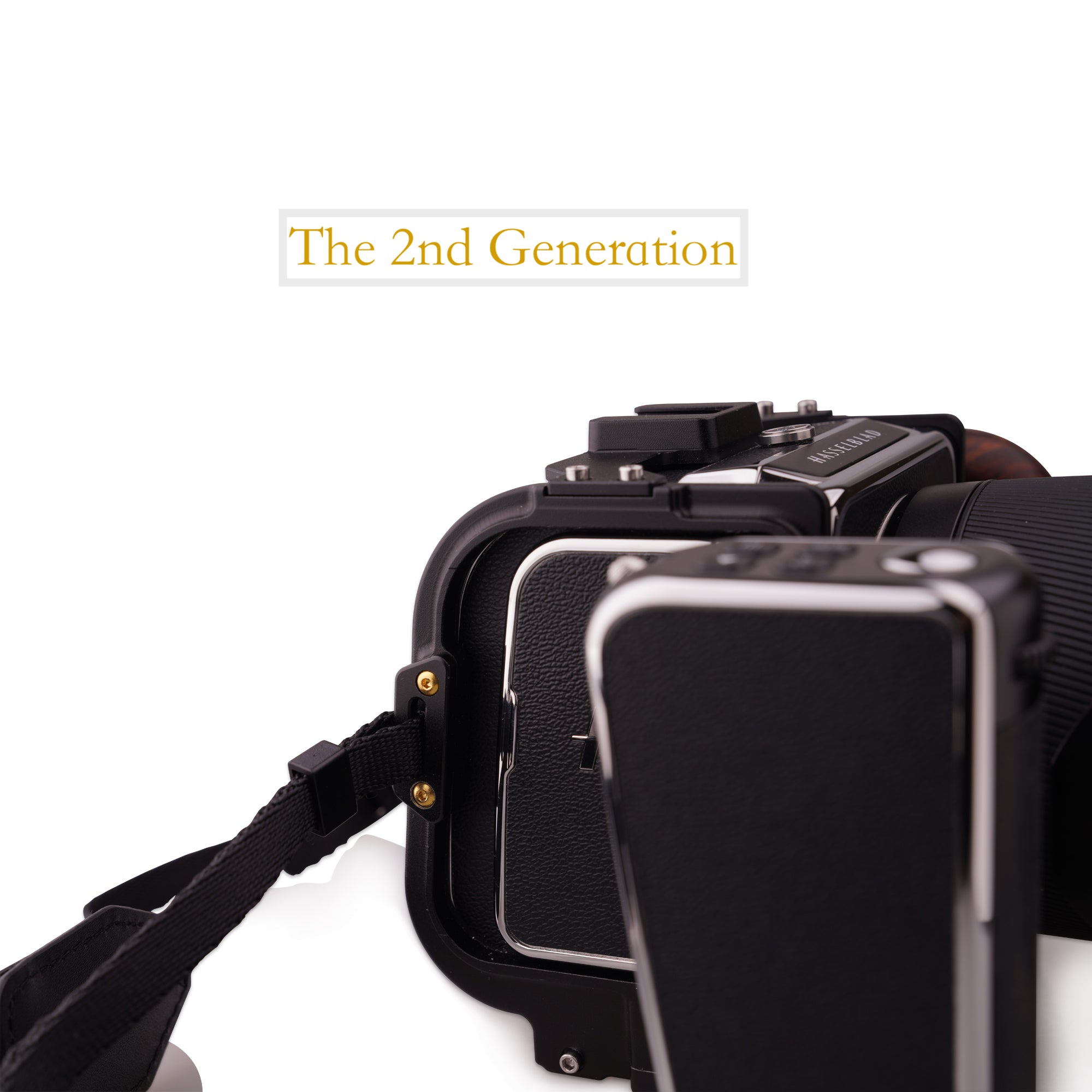 Lanhorse Camera Cage for Hasselblad 907x and Control Grip, Build-in Rosewood Hand Grip. 2nd Generation.