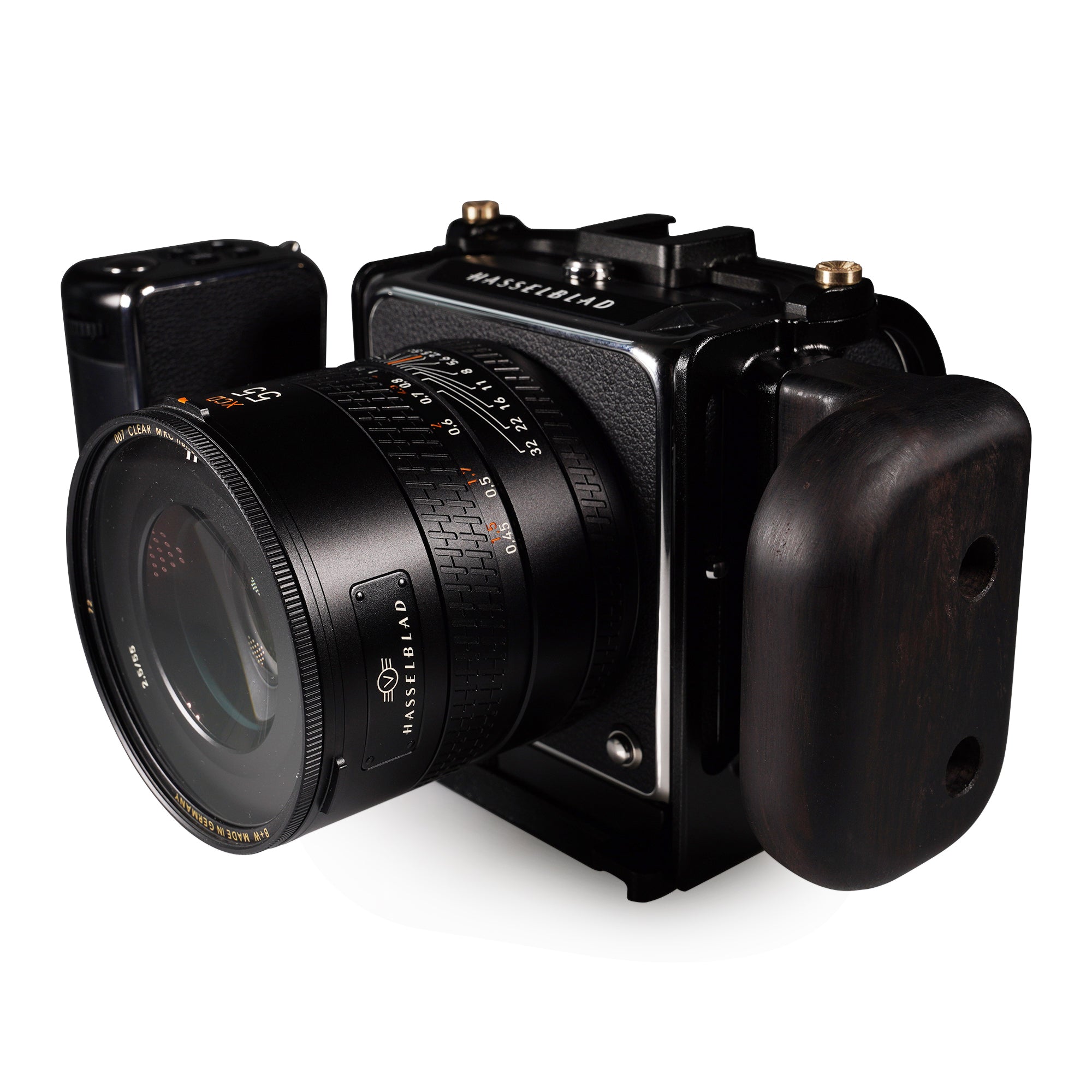 Lanhorse Camera Cage Compatible for Hasselblad 907x and Control Grip, Quick-Release CFV Digital Back, Optional Rosewood Hand Grip.