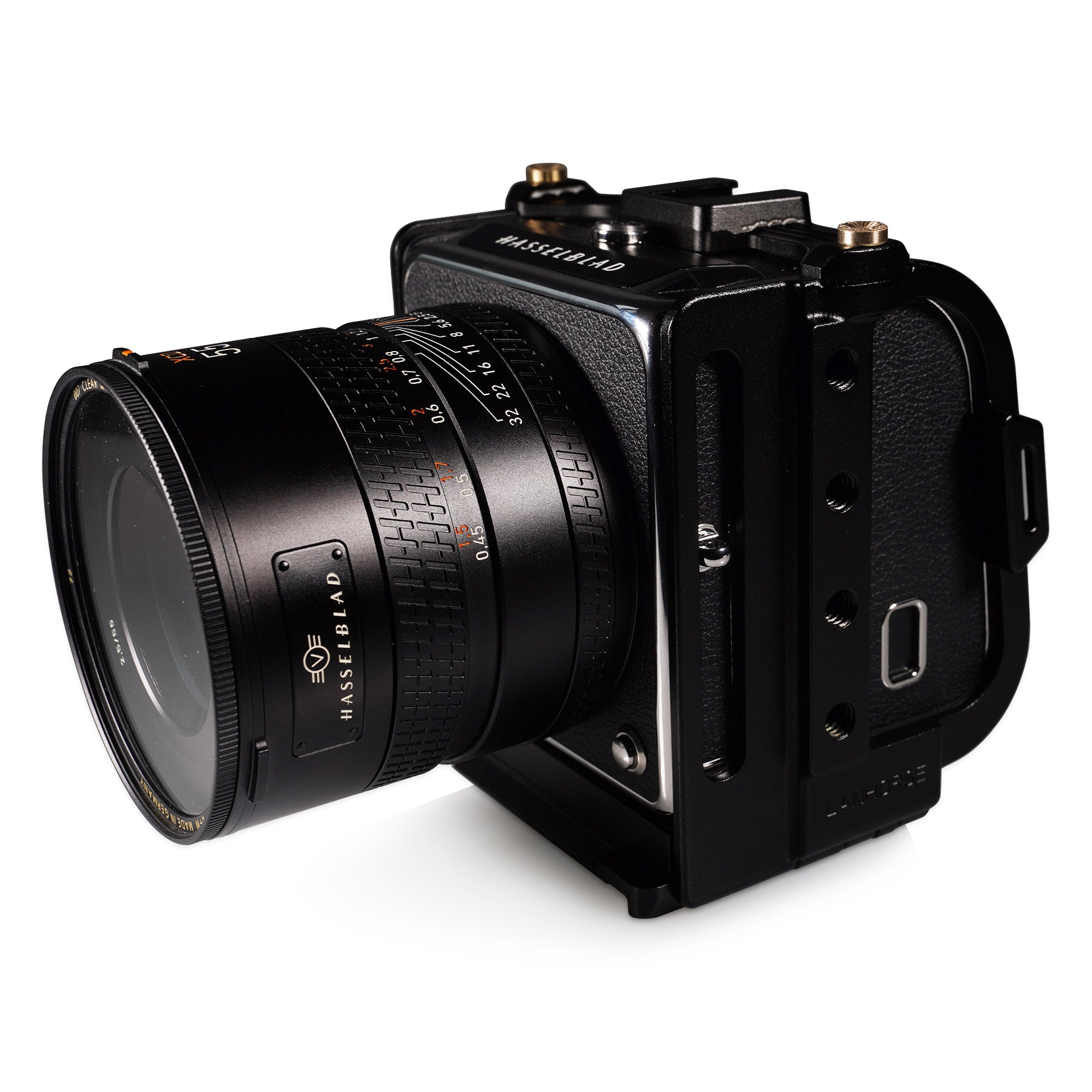 Lanhorse Camera Cage for Hasselblad 907x and Control Grip, Quick-Release CFV Digital Back, Optional Lens Protection Frame.