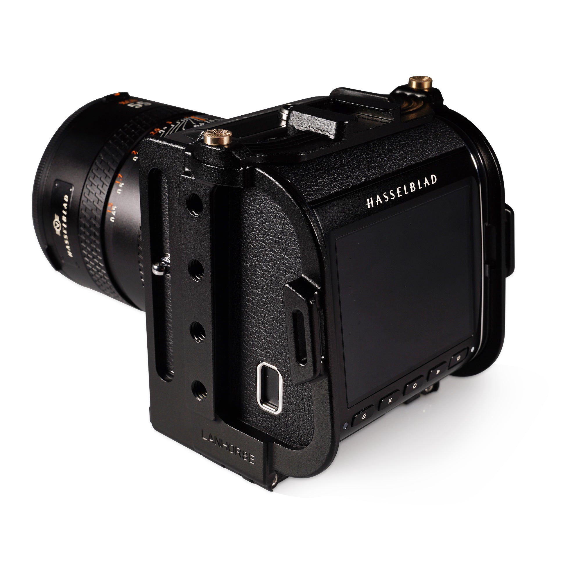 Lanhorse Camera Cage for Hasselblad 907x and Control Grip, Quick-Release CFV Digital Back, Optional Lens Protection Frame.