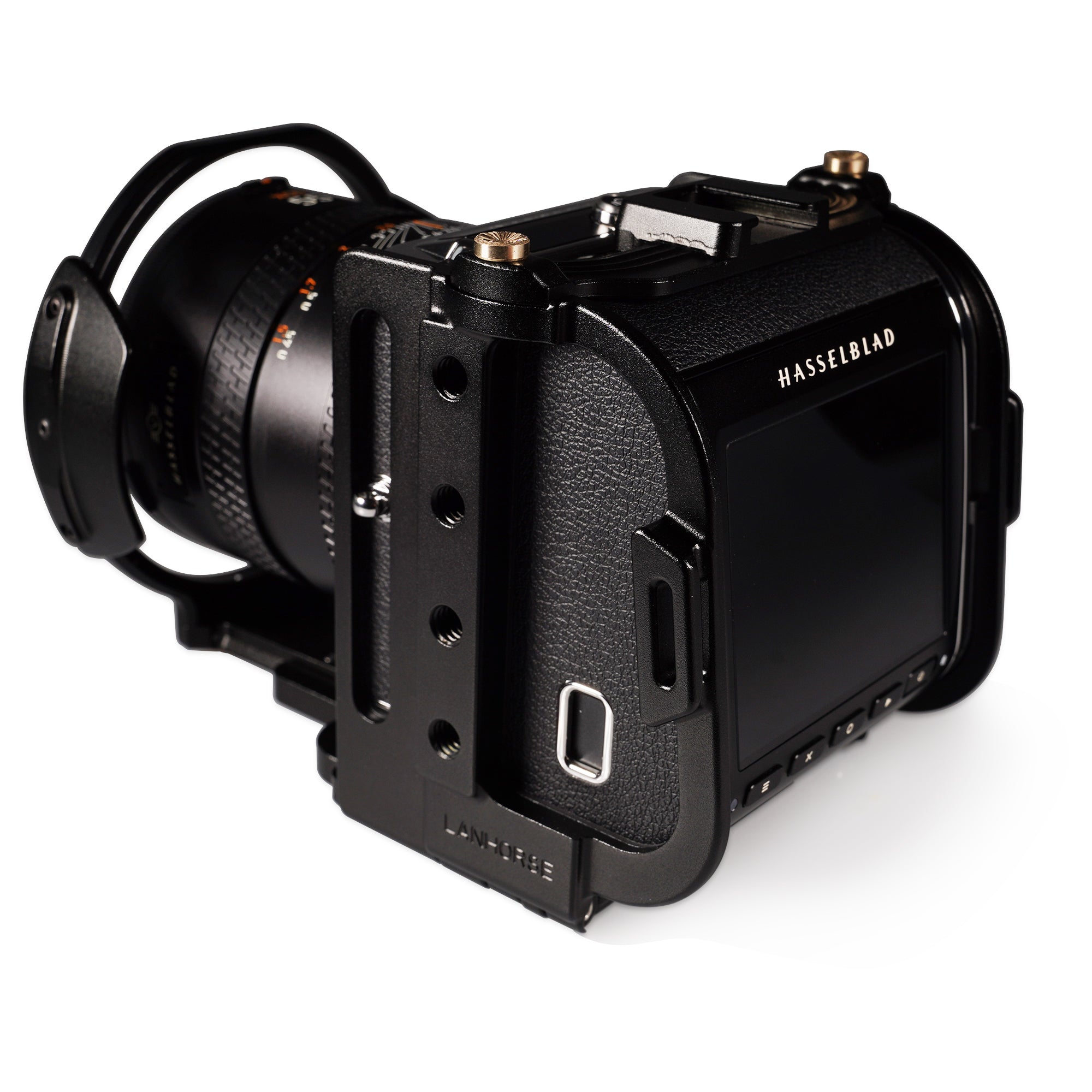 Lanhorse Camera Cage for Hasselblad 907x and Control Grip, Quick-Release CFV Digital Back, Optional Lens Protection Frame.