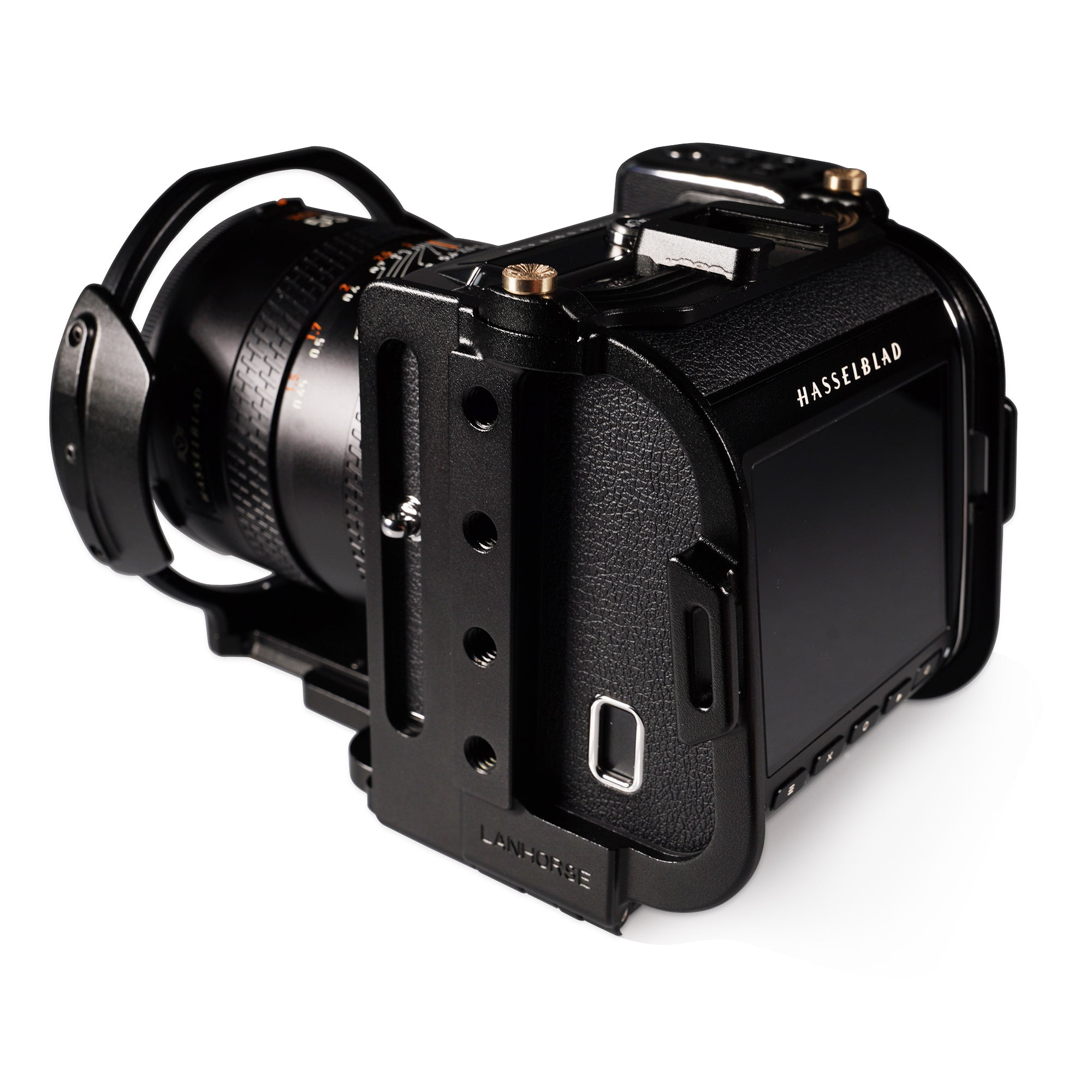 Lanhorse Camera Cage for Hasselblad 907x and Control Grip, Quick-Release CFV Digital Back, Optional Lens Protection Frame.