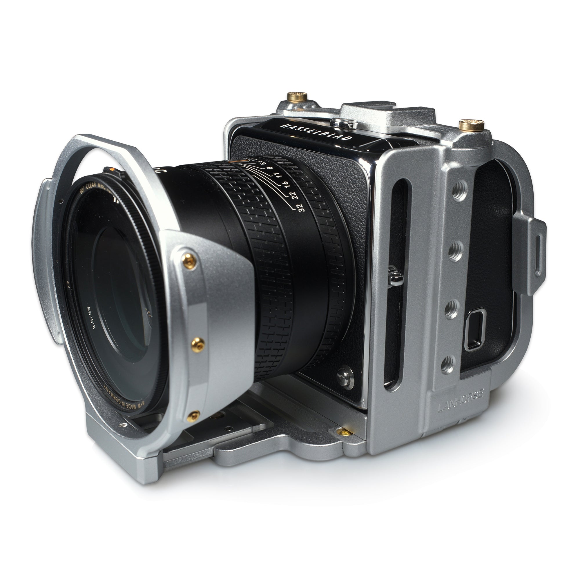 Lanhorse Camera Cage for Hasselblad 907x and Control Grip, Quick-Release CFV Digital Back, Optional Lens Protection Frame.