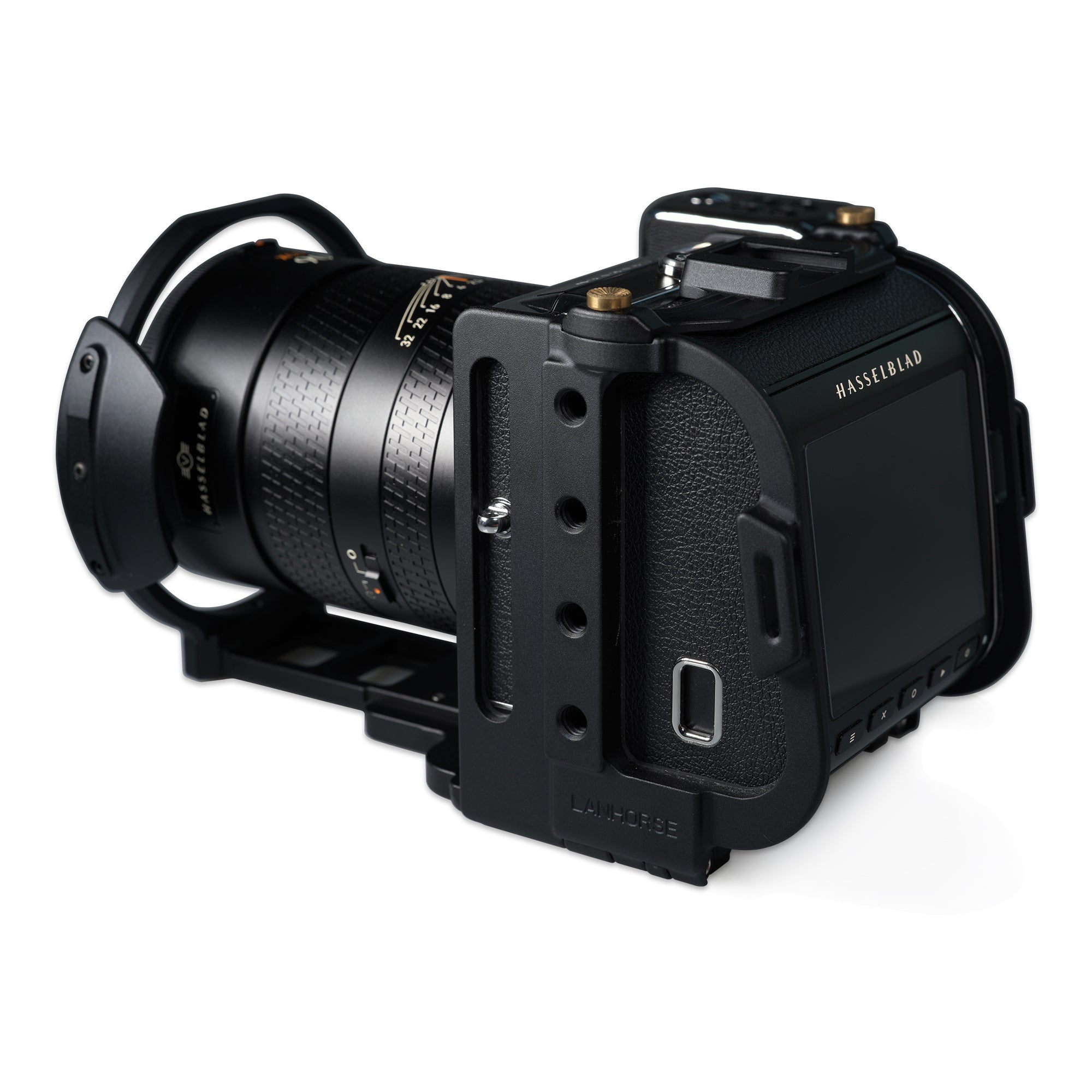 Lanhorse Camera Cage for Hasselblad 907x and Control Grip, Quick-Release CFV Digital Back, Optional Lens Protection Frame.