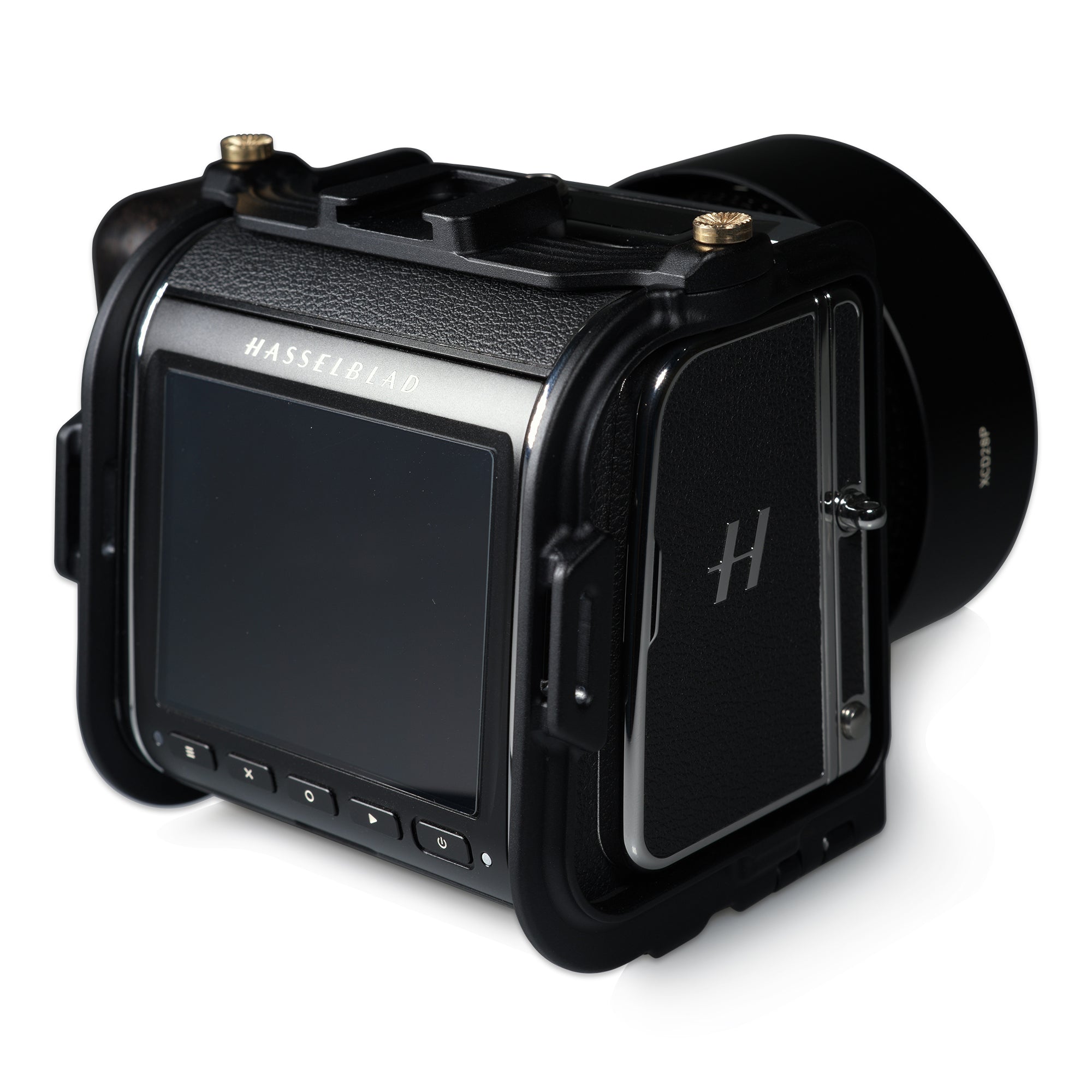 Lanhorse Camera Cage Compatible for Hasselblad 907x, Quick-Release CFV Digital Back, Optional Rosewood Hand Grip.