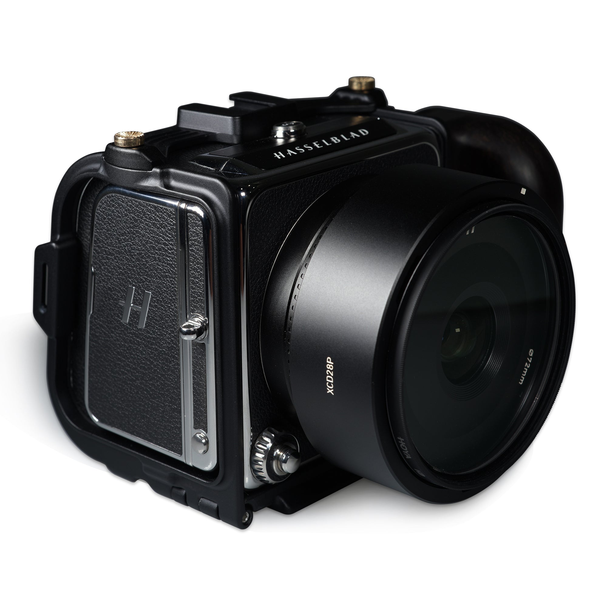 Lanhorse Camera Cage Compatible for Hasselblad 907x, Quick-Release CFV Digital Back, Optional Rosewood Hand Grip.