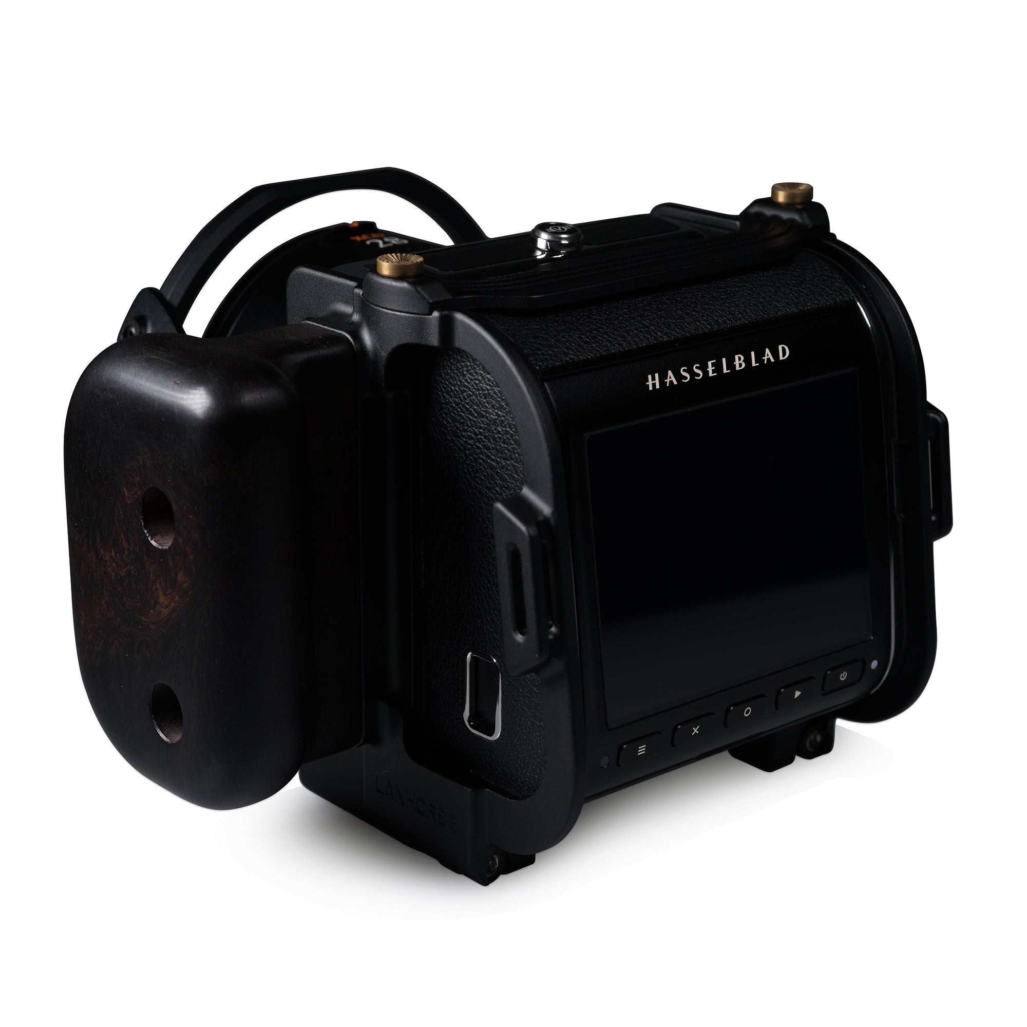 Lanhorse Camera Cage Compatible for Hasselblad 907x and Control Grip, Quick-Release CFV Digital Back, with Lens Protection Frame. Optional Rosewood Hand Grip.