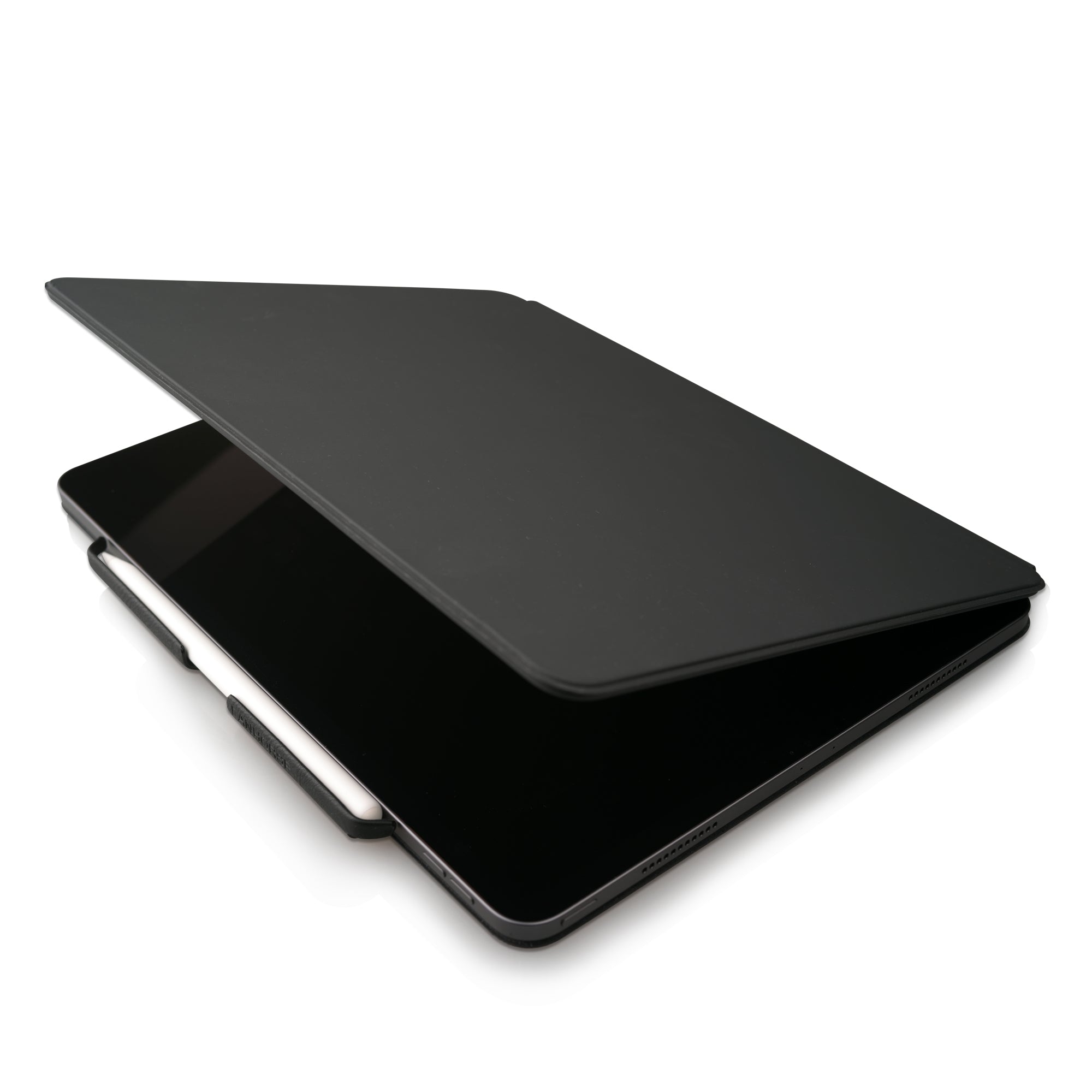 Lanhorse Pencil Holder for Apple Pencil, to be Used with Magic Keyboard, Handmade Ultra-Thin Steel Plate Plus Leather.