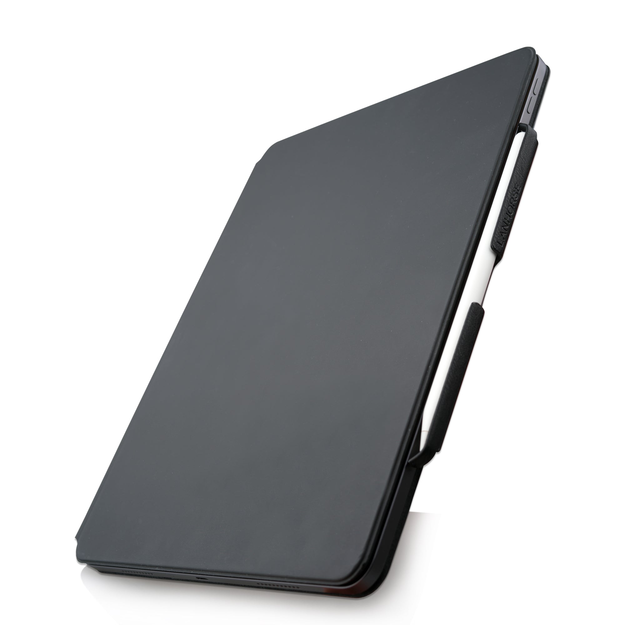 Lanhorse Pencil Holder for Apple Pencil, to be Used with Magic Keyboard, Handmade Ultra-Thin Steel Plate Plus Leather.