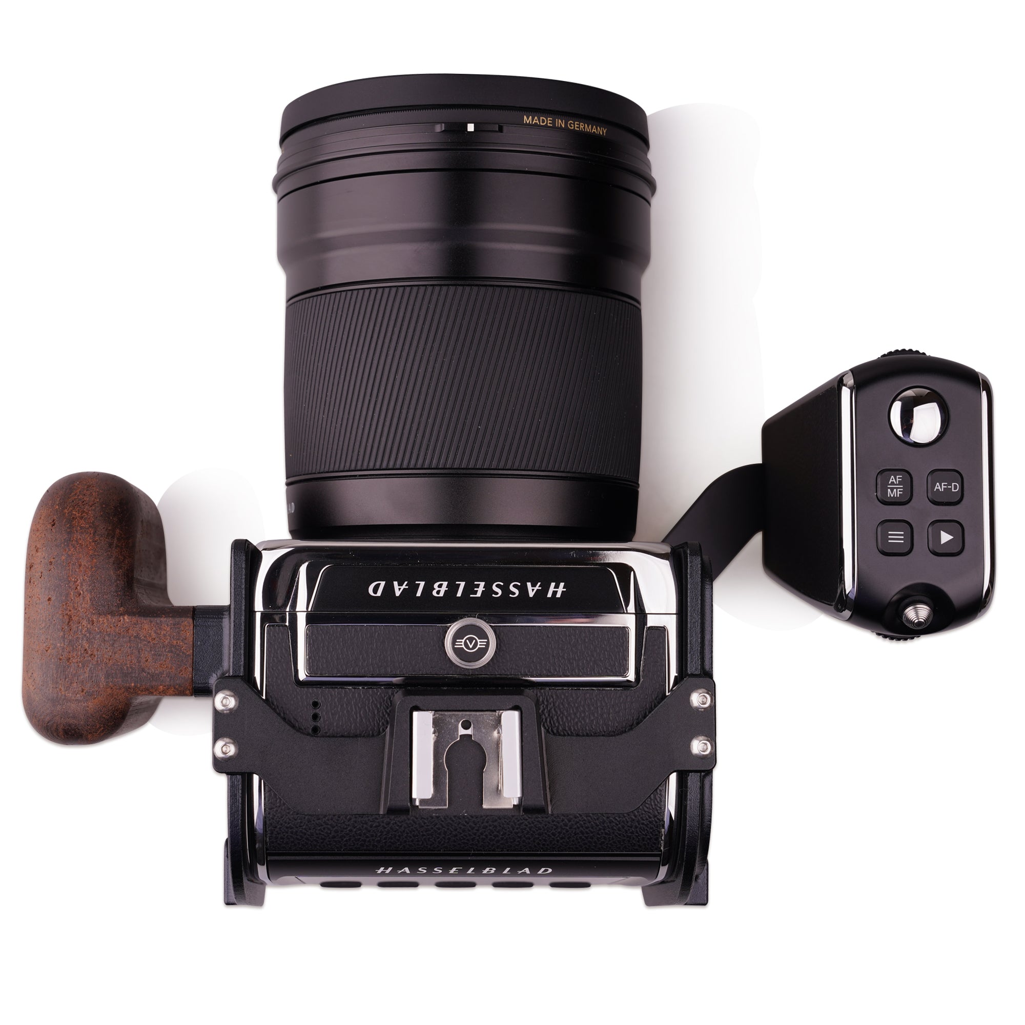 Lanhorse Camera Cage for Hasselblad 907x and Control Grip, Build-in Rosewood Hand Grip. 2nd Generation.