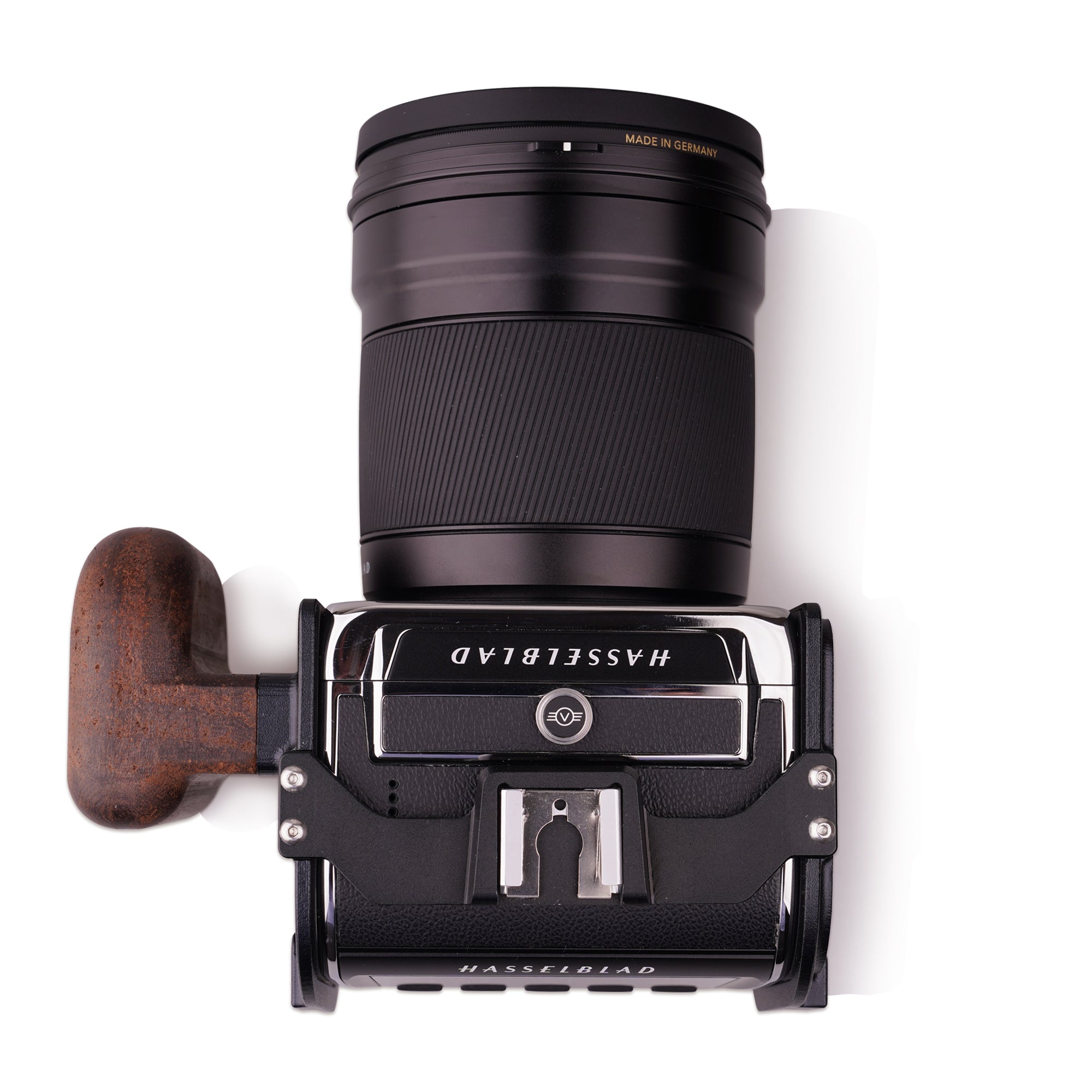 Lanhorse Camera Cage for Hasselblad 907x and Control Grip, Build-in Rosewood Hand Grip. 2nd Generation.