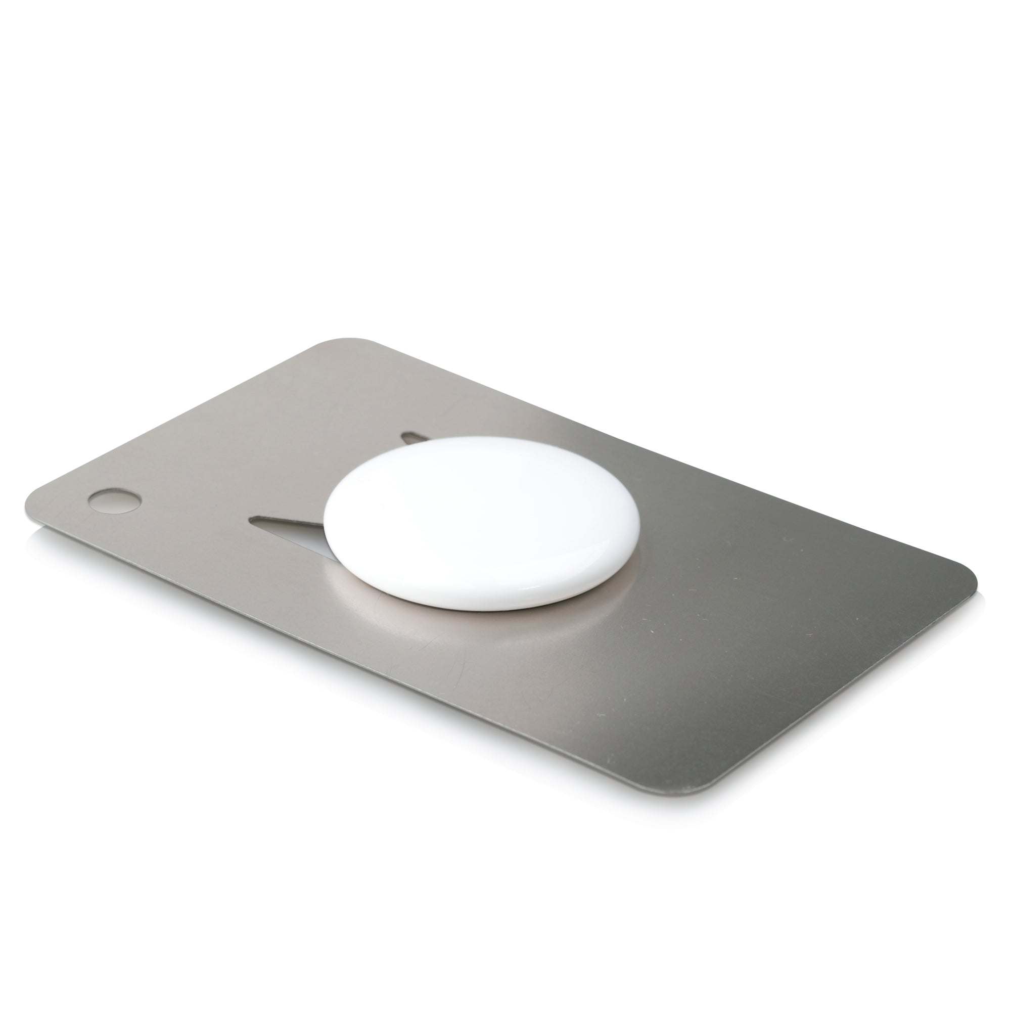 AirTag metal holder for wallets, pockets and keychains. Stainless steel is like a credit card.