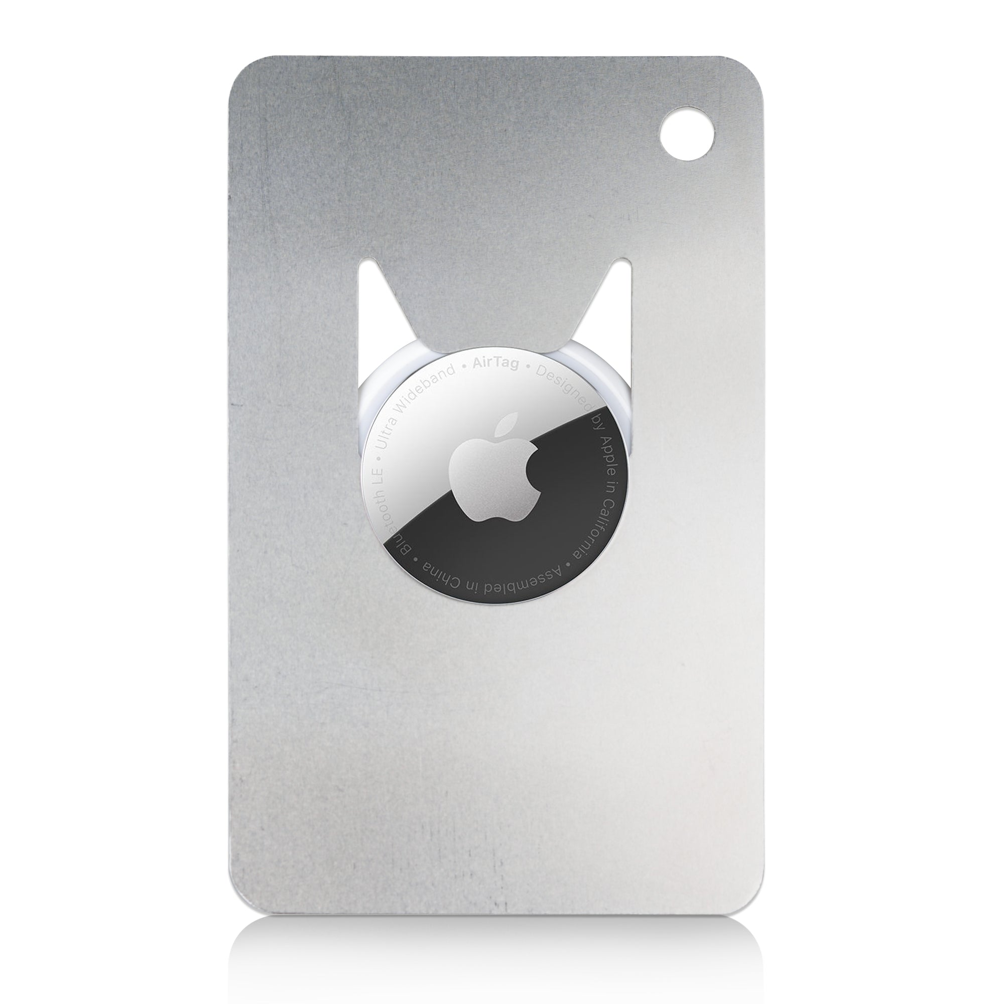 AirTag metal holder for wallets, pockets and keychains. Stainless steel is like a credit card.