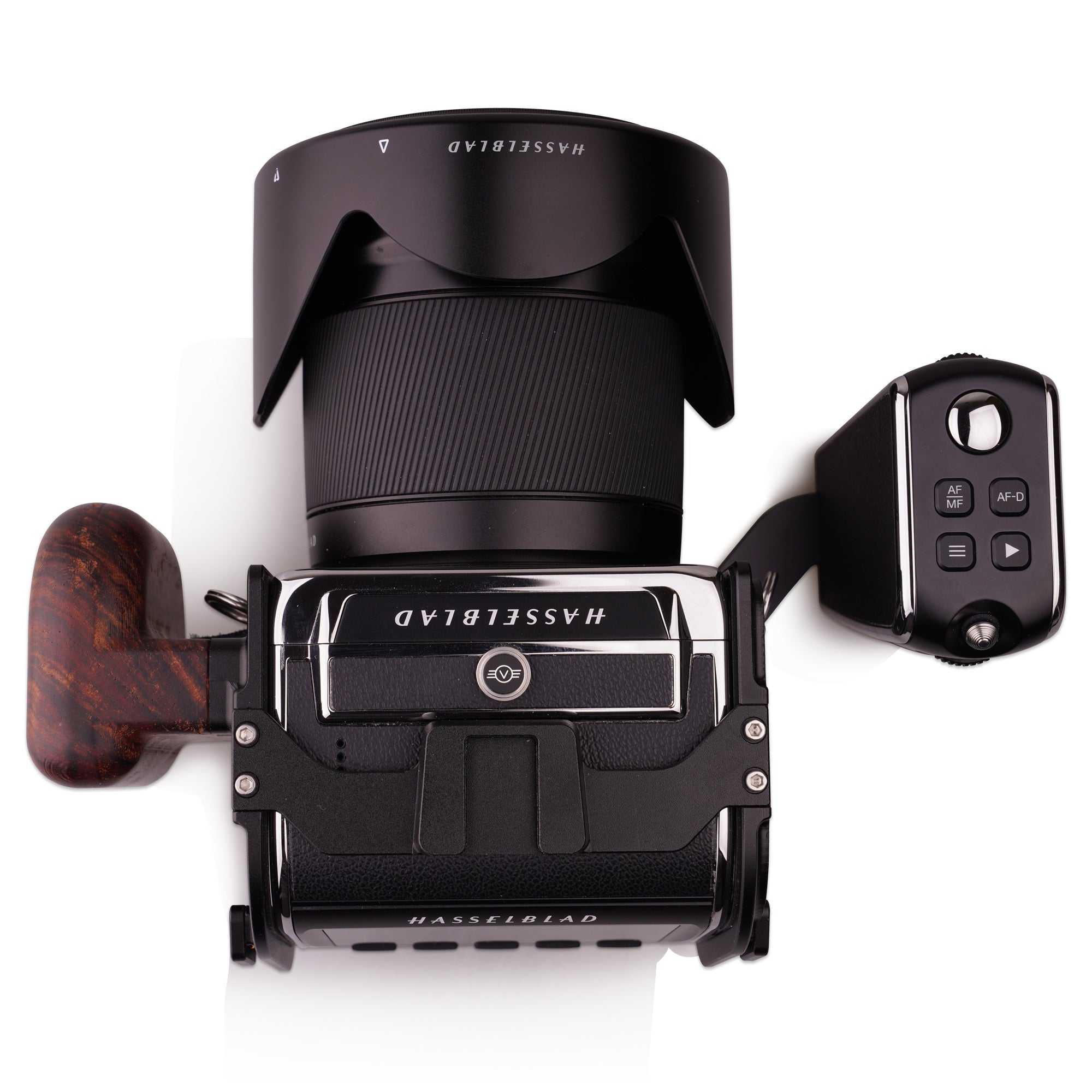 Lanhorse Camera Cage for Hasselblad 907x and Control Grip, Build-in Rosewood Hand Grip. 2nd Generation.
