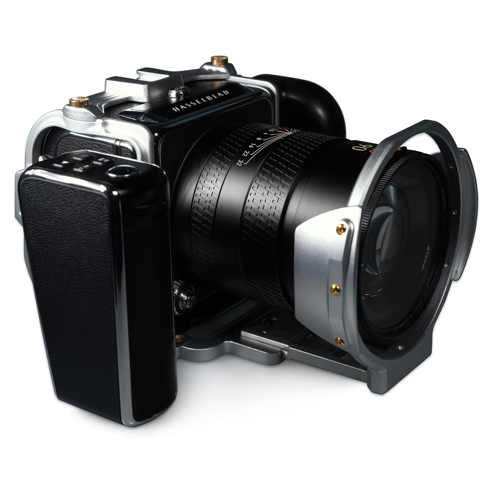 Lanhorse Camera Cage Compatible for Hasselblad 907x and Control Grip, Quick-Release CFV Digital Back, with Lens Protection Frame. Optional Rosewood Hand Grip.