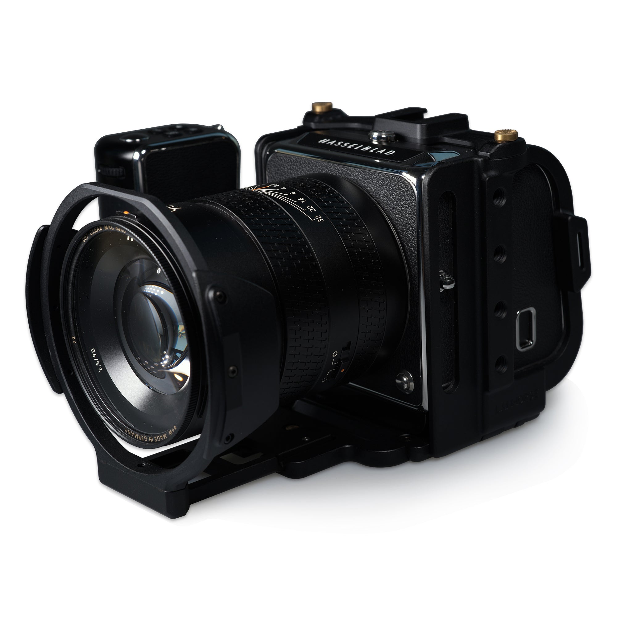 Lanhorse Camera Cage for Hasselblad 907x and Control Grip, Quick-Release CFV Digital Back, Optional Lens Protection Frame.