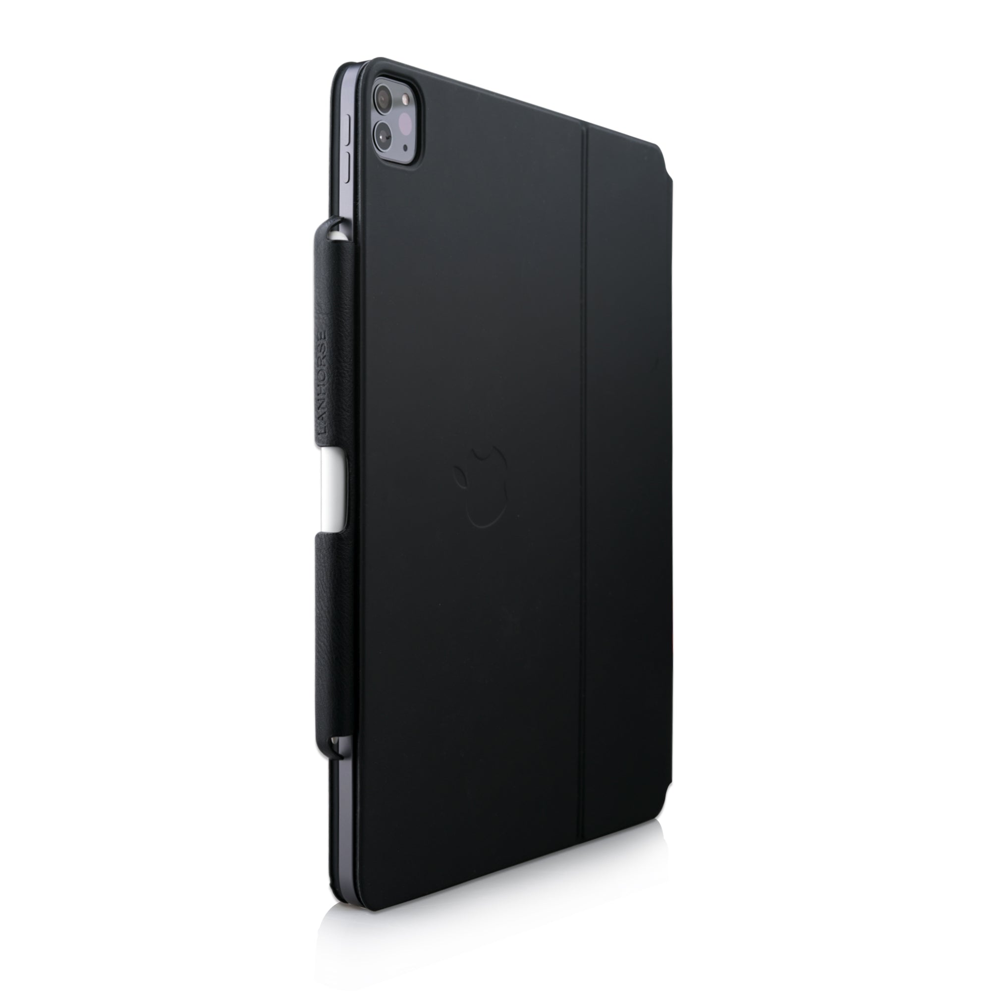 Lanhorse Pencil Holder for Apple Pencil, to be Used with Magic Keyboard, Handmade Ultra-Thin Steel Plate Plus Leather.